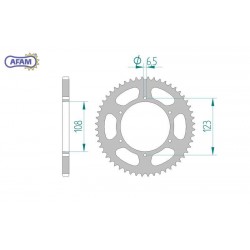 AFAM Zębatka tylna stalowa...