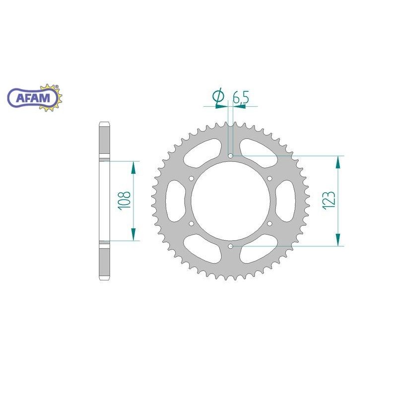 AFAM Zębatka tylna stalowa do łańcucha 420 kod 92114-52