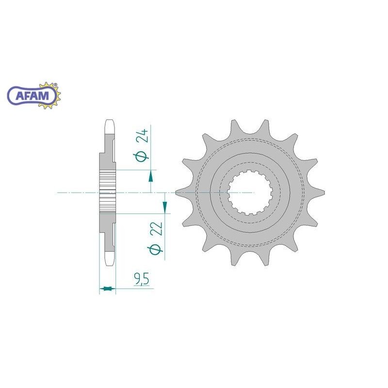 AFAM Zębatka przednia do łańcucha 520 kod 20311-16