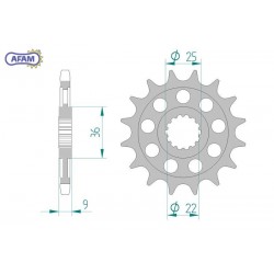 AFAM Zębatka przednia do...