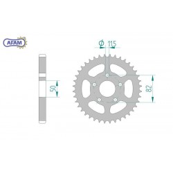 AFAM Zębatka tylna stalowa...