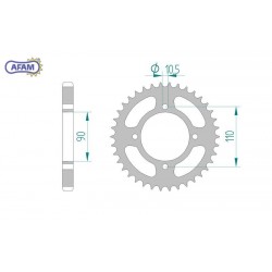 AFAM Zębatka tylna stalowa...