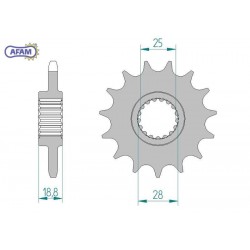 AFAM Zębatka przednia do...