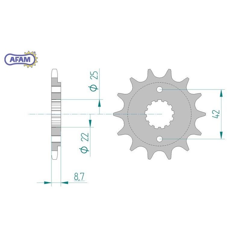 AFAM Zębatka przednia do łańcucha 520 kod 24501-16