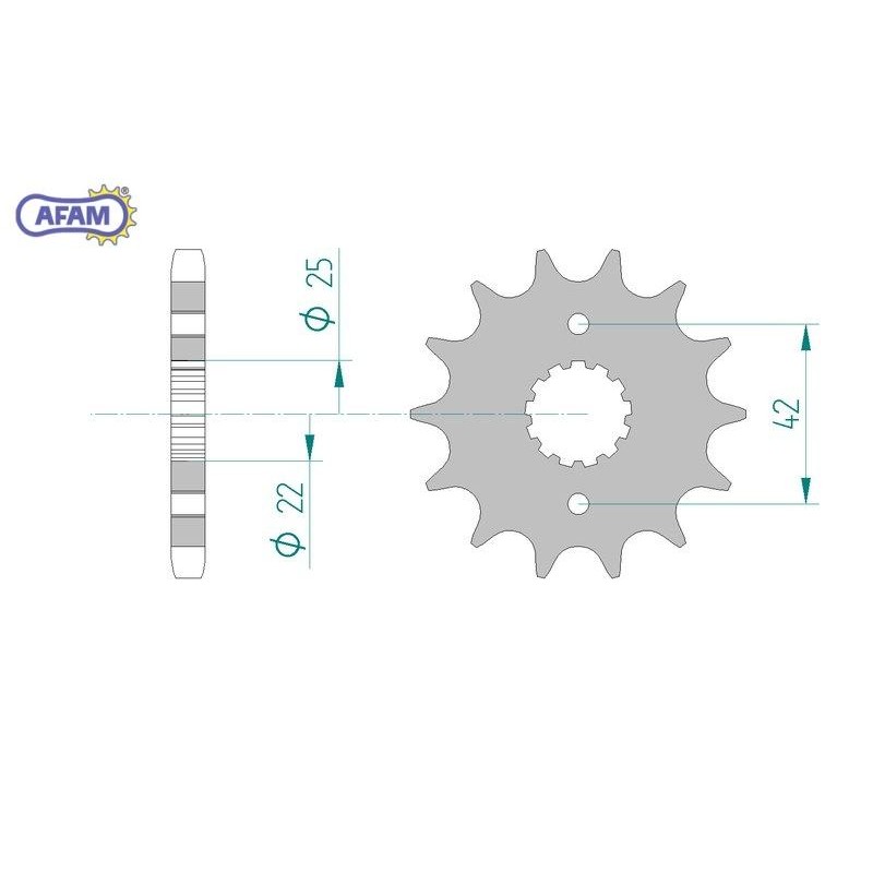 AFAM Zębatka przednia do łańcucha 530 kod 24500-15