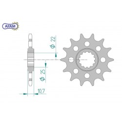 AFAM Zębatka przednia do...