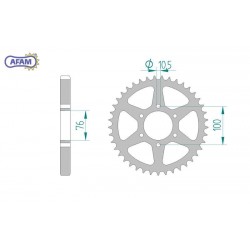 AFAM Zębatka tylna stalowa...