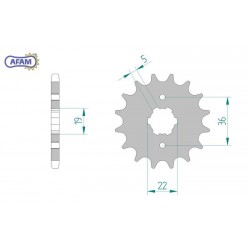 AFAM Zębatka przednia do...