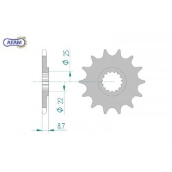 AFAM Zębatka przednia do...