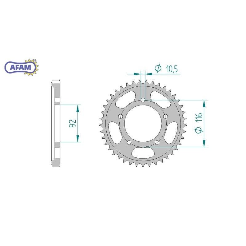 AFAM Zębatka tylna stalowa do łańcucha 530 kod 16900-41