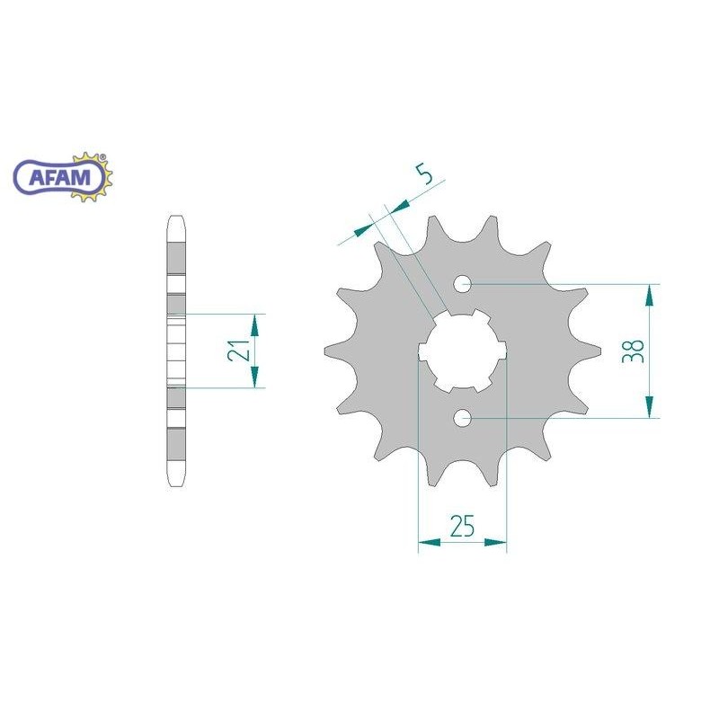 AFAM Zębatka przednia do łańcucha 520 kod 21308-13
