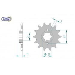 AFAM Zębatka przednia do...