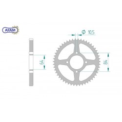 AFAM Zębatka tylna stalowa...