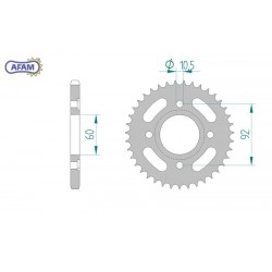 AFAM Zębatka tylna stalowa...
