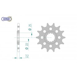 AFAM Zębatka przednia do...