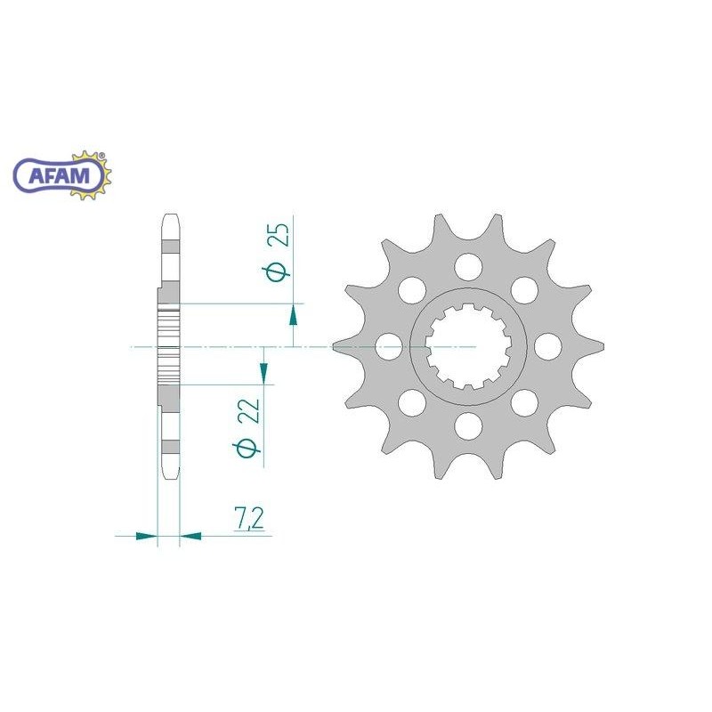 AFAM Zębatka przednia do łańcucha 520 kod 28404-16