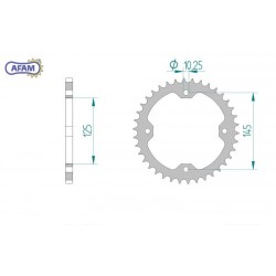 AFAM Zębatka tylna stalowa...