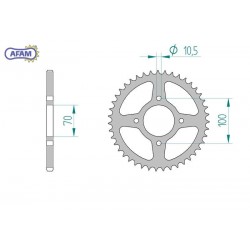 AFAM Zębatka tylna stalowa...