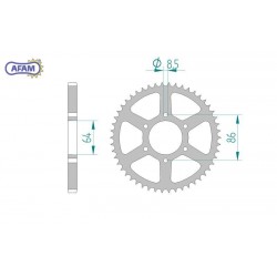 AFAM Zębatka tylna stalowa...