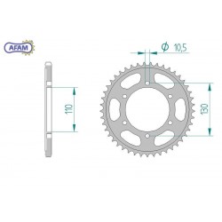 AFAM Zębatka tylna stalowa...
