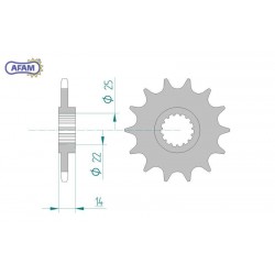AFAM Zębatka przednia do...