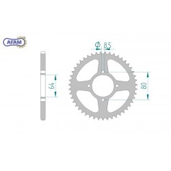 AFAM Zębatka tylna stalowa...