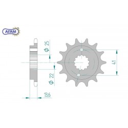 AFAM Zębatka przednia do...