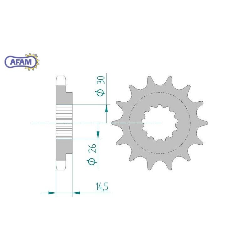 AFAM Zębatka przednia do łańcucha 530 kod 20801-18