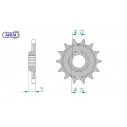 AFAM Zębatka przednia do...