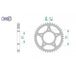 AFAM Zębatka tylna stalowa...