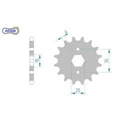 AFAM Zębatka przednia do...