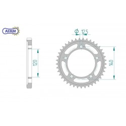 AFAM Zębatka tylna stalowa...