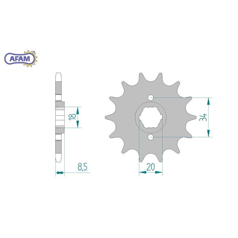 AFAM Zębatka przednia do łańcucha 520 kod 20317-14