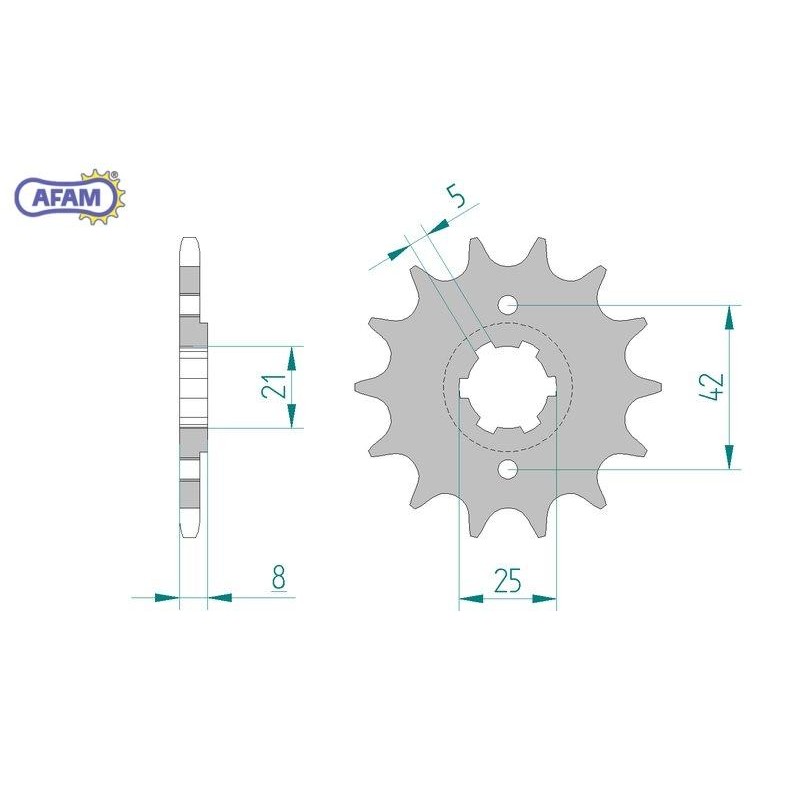 AFAM Zębatka przednia do łańcucha 520 kod 21502-13
