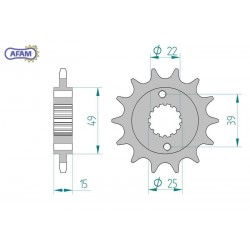 AFAM Zębatka przednia do...