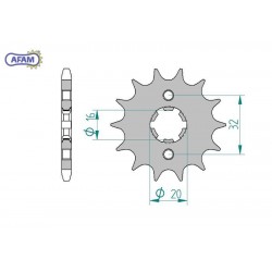AFAM Zębatka przednia do...