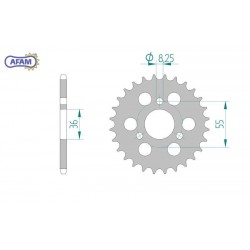 AFAM Zębatka tylna stalowa...