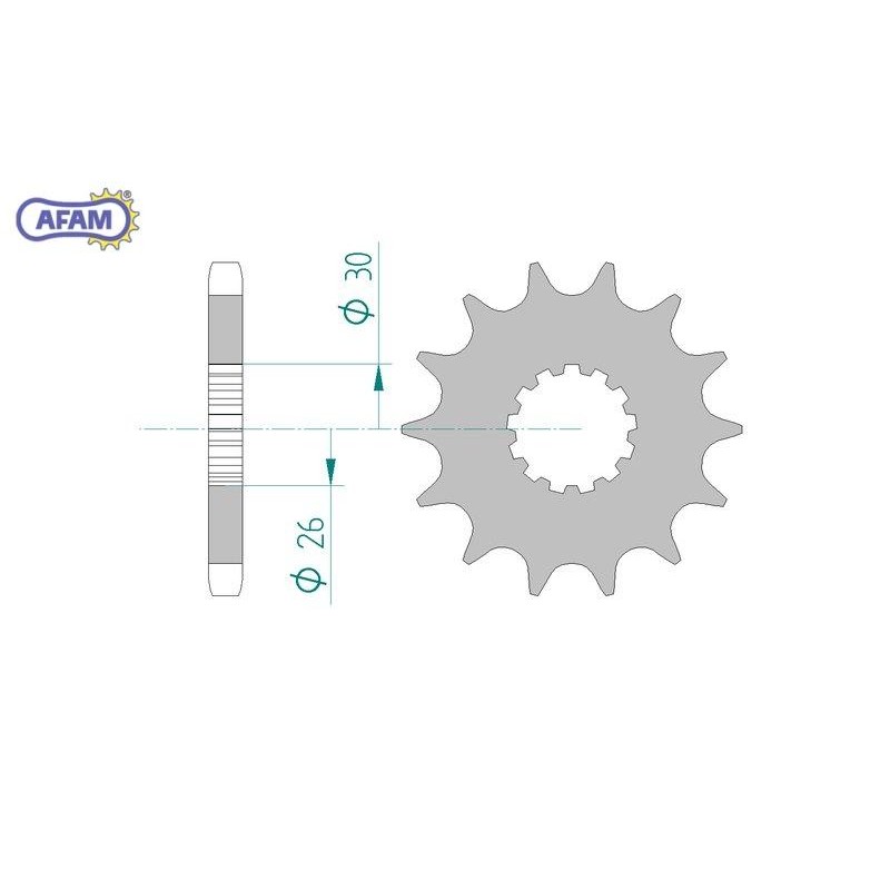 AFAM Zębatka przednia do łańcucha 530 kod 88800-18