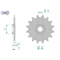 AFAM Zębatka przednia do...