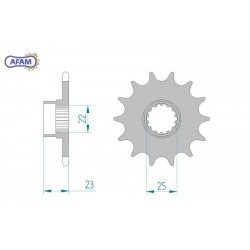 AFAM Zębatka przednia do...
