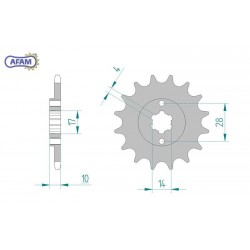 AFAM Zębatka przednia do...