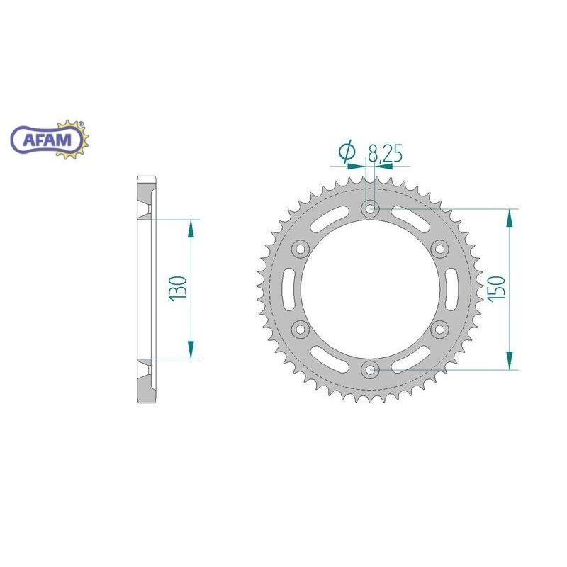 AFAM Zębatka tylna stalowa do łańcucha 428 kod 10226-51