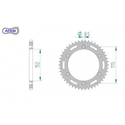 AFAM Zębatka tylna stalowa...