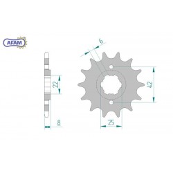 AFAM Zębatka przednia do...