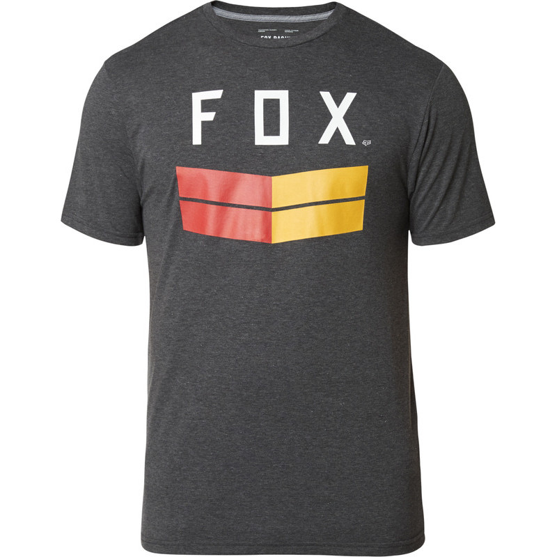 T-SHIRT FOX FRONTIER TECH HEATHER BLACK  ENDURO CROSS