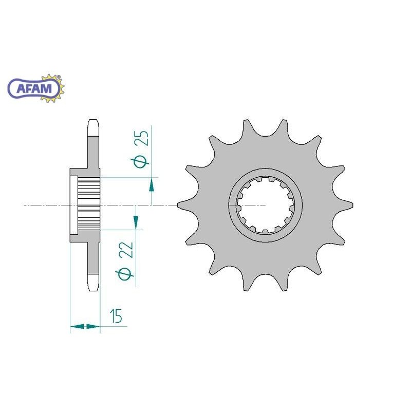 AFAM Zębatka przednia do łańcucha 520 kod 24510-15