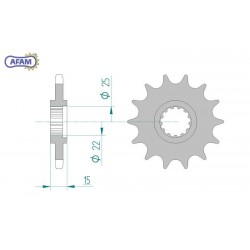 AFAM Zębatka przednia do...