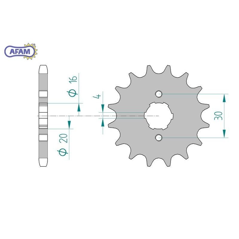 AFAM Zębatka przednia do łańcucha 428 kod 46200-14