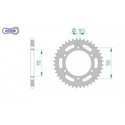 AFAM Zębatka tylna stalowa...