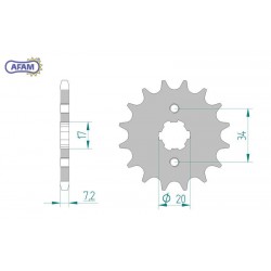 AFAM Zębatka przednia do...